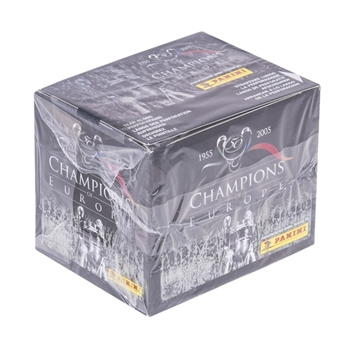 2005 Panini Champions of Europe Box of 50 Packets (1st Champions League Sticker Messi & Cristiano Ronaldo)